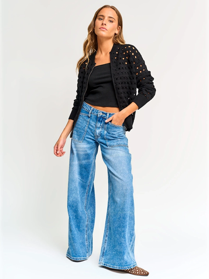 CARDIGAN MUJER BARBADOS ALGODÓN CALADO - 4