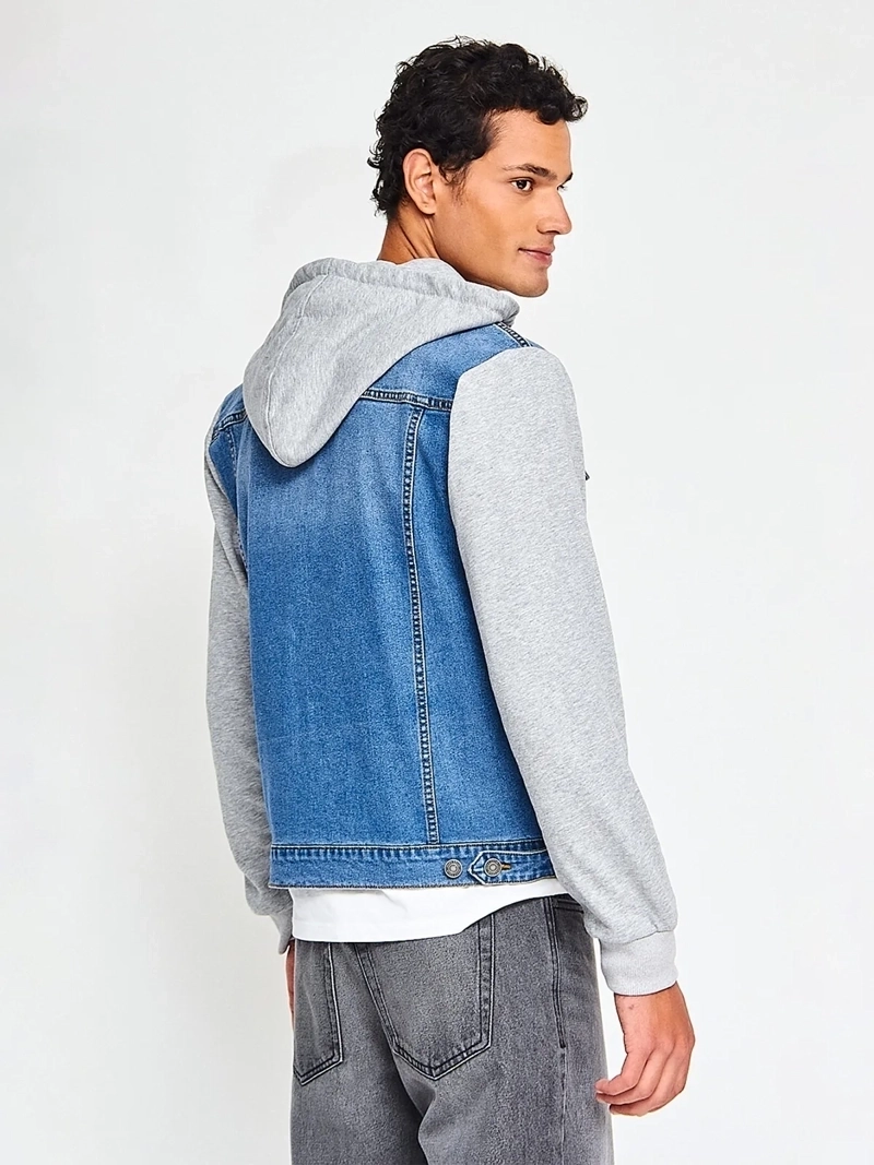 CHAQUETA HOMBRE INDEX ALGODÓN DENIM CON POLERÓN - 2