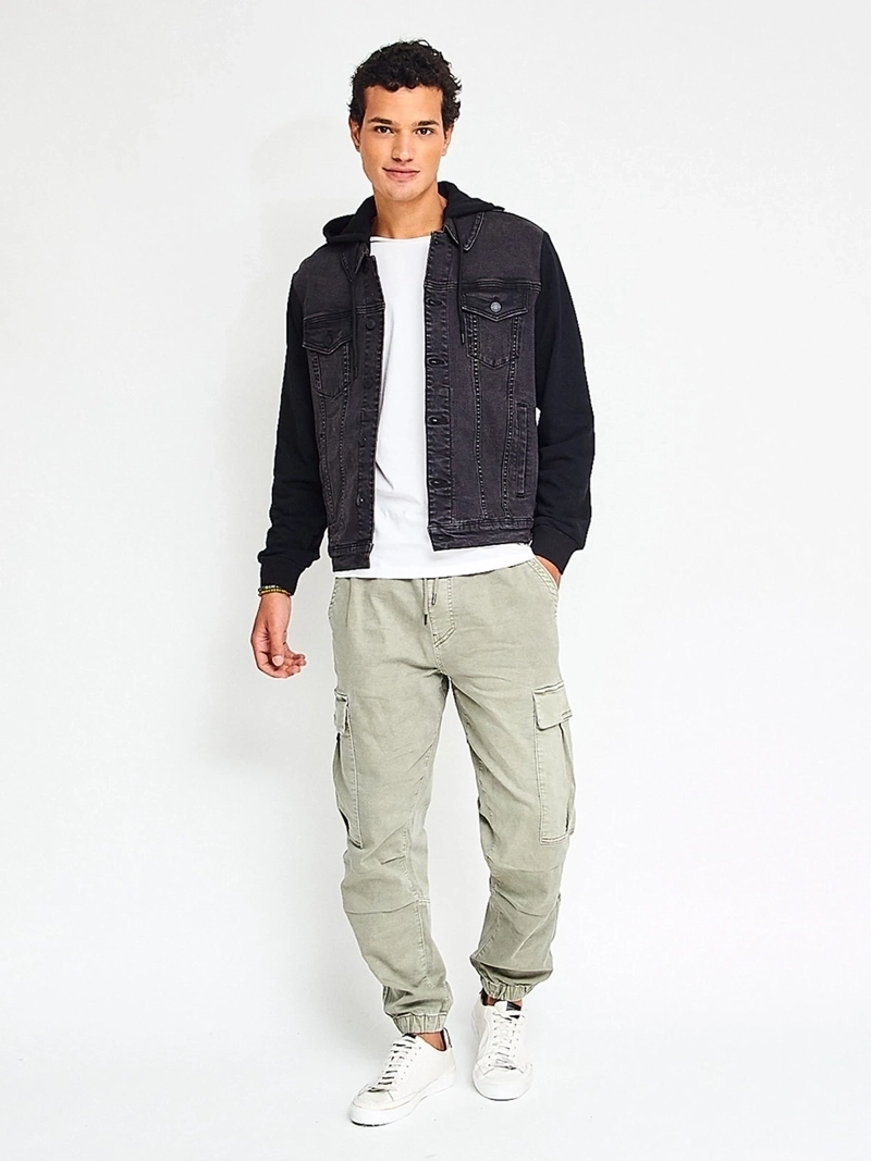 CHAQUETA HOMBRE INDEX ALGODÓN DENIM CON POLERÓN - 4