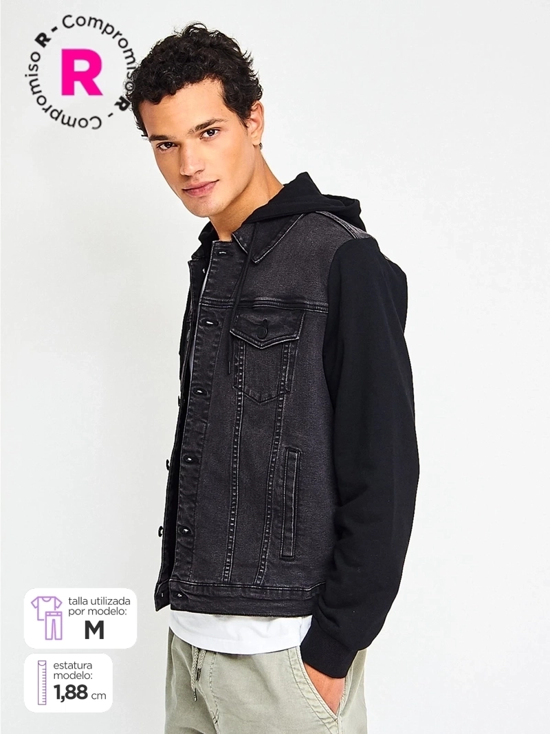CHAQUETA HOMBRE INDEX ALGODÓN DENIM CON POLERÓN