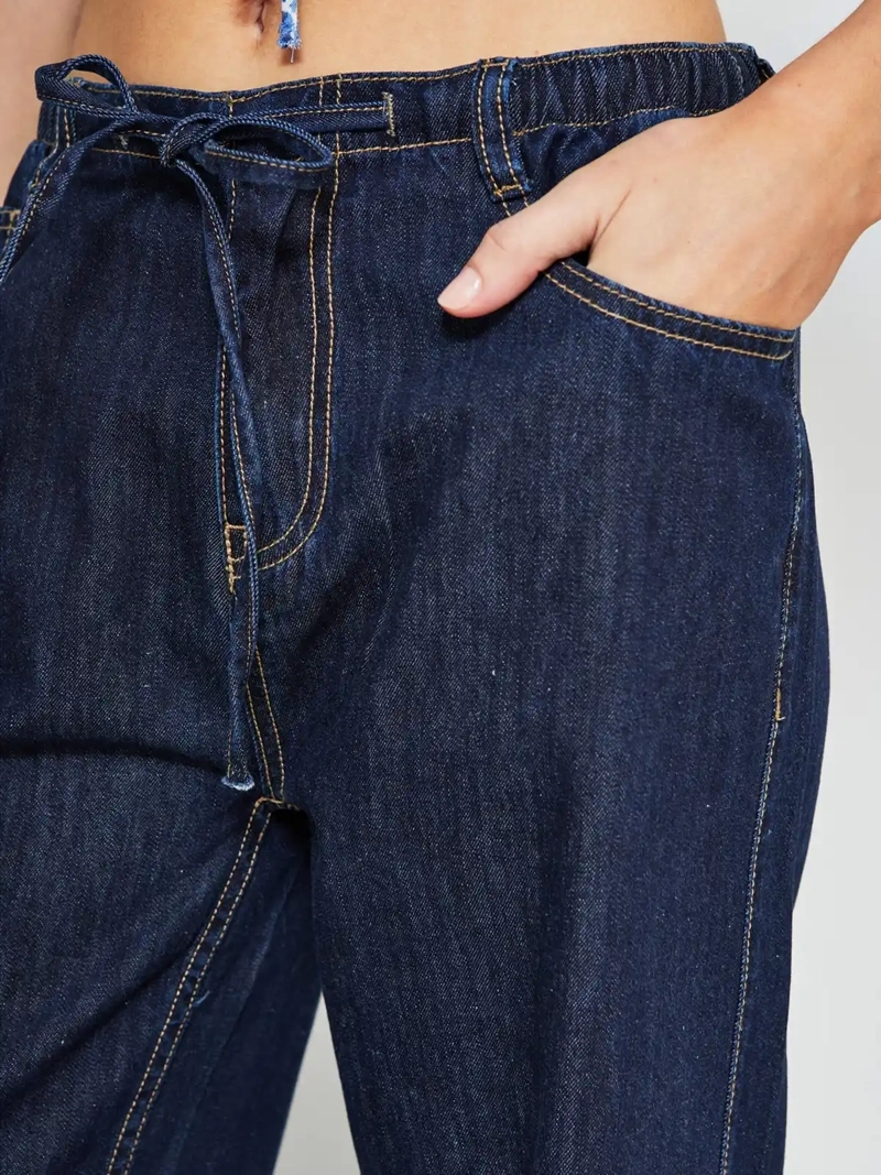 JEANS MUJER INDEX ALGODÓN WIDELEG LAZO - 4