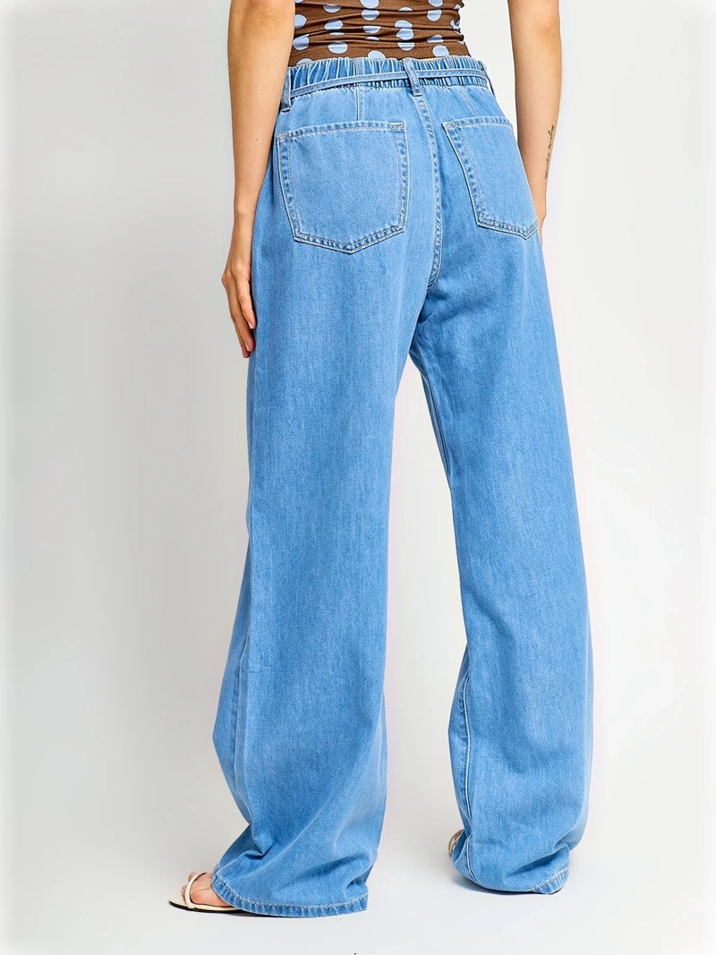 JEANS MUJER INDEX ALGODÓN WIDELEG LAZO - 3