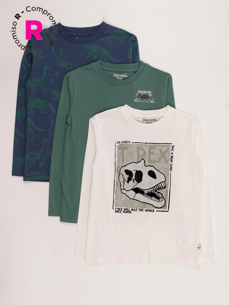 POLERA NIÑO HARVEST TRIPACK - 1