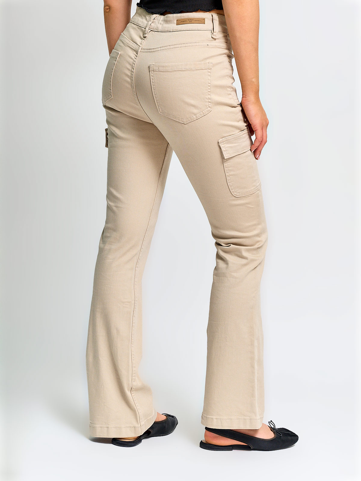 PANTALÓN MUJER INDEX ALGODÓN CARGO FLARE - 3