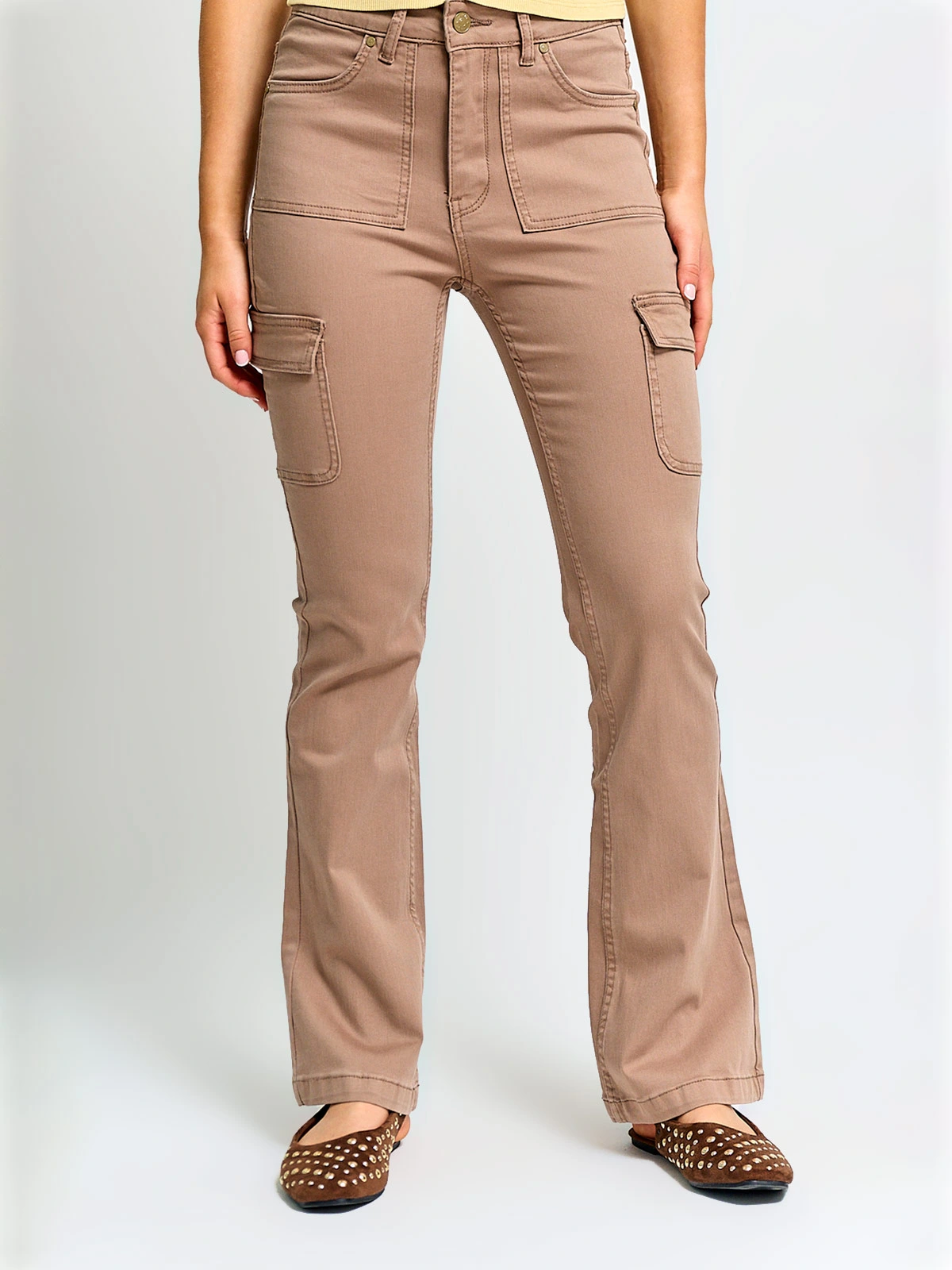PANTALÓN MUJER INDEX ALGODÓN CARGO FLARE - 2