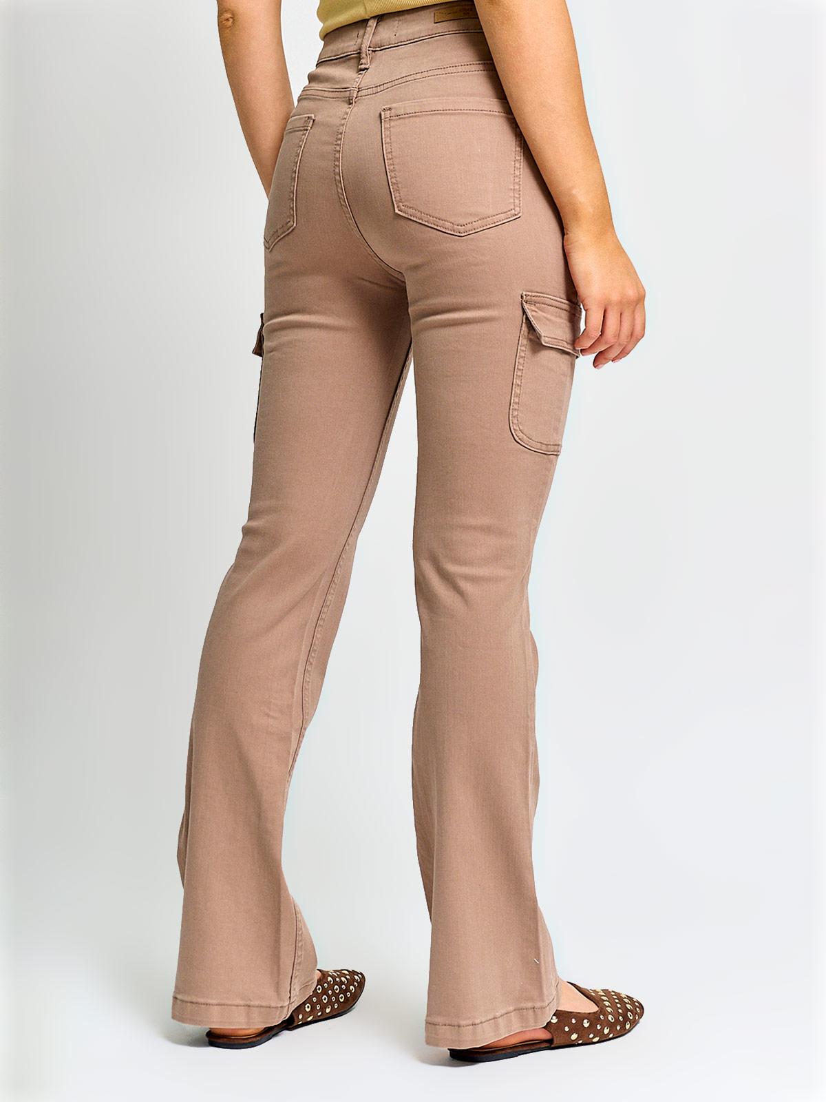 PANTALÓN MUJER INDEX ALGODÓN CARGO FLARE - 3