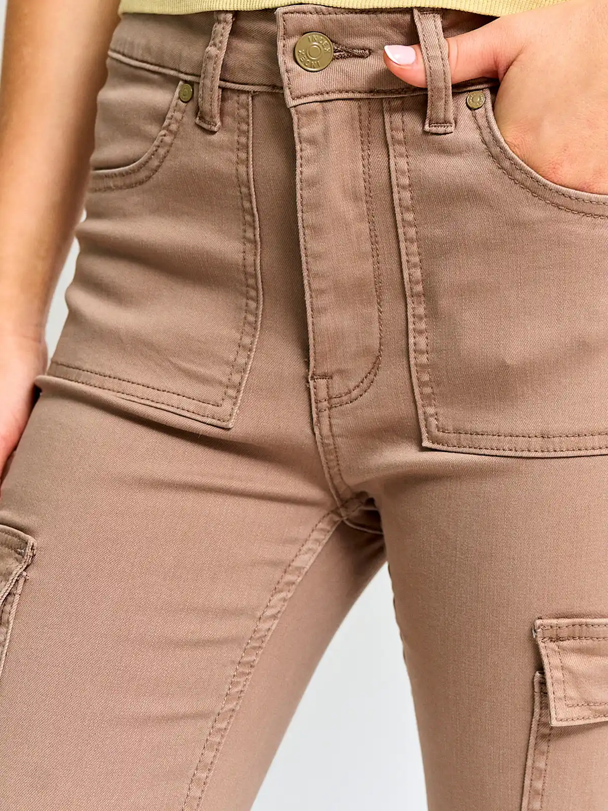 PANTALÓN MUJER INDEX ALGODÓN CARGO FLARE - 4
