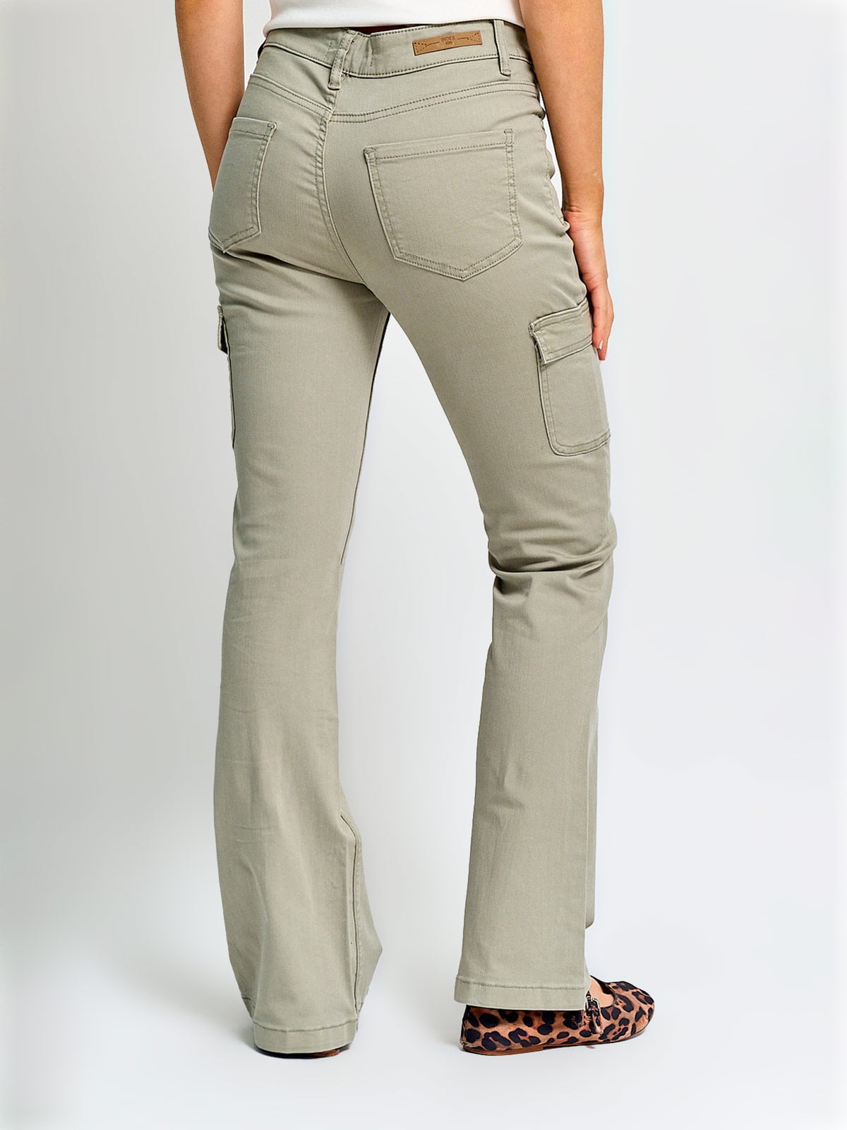 PANTALÓN MUJER INDEX ALGODÓN CARGO FLARE - 3