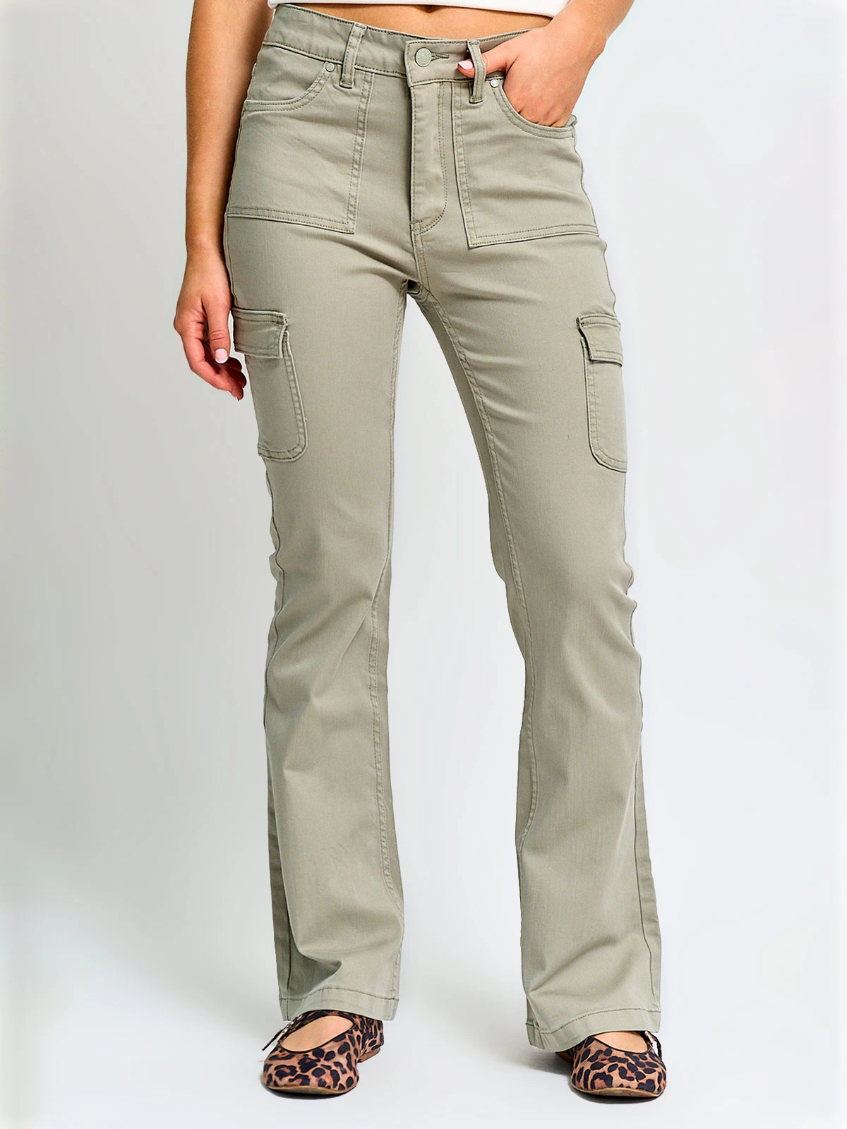 PANTALÓN MUJER INDEX ALGODÓN CARGO FLARE - 2