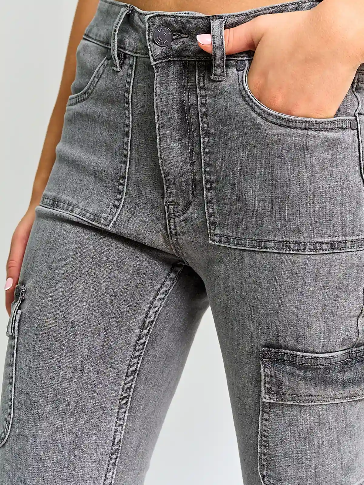 PANTALÓN MUJER INDEX ALGODÓN CARGO FLARE - 4