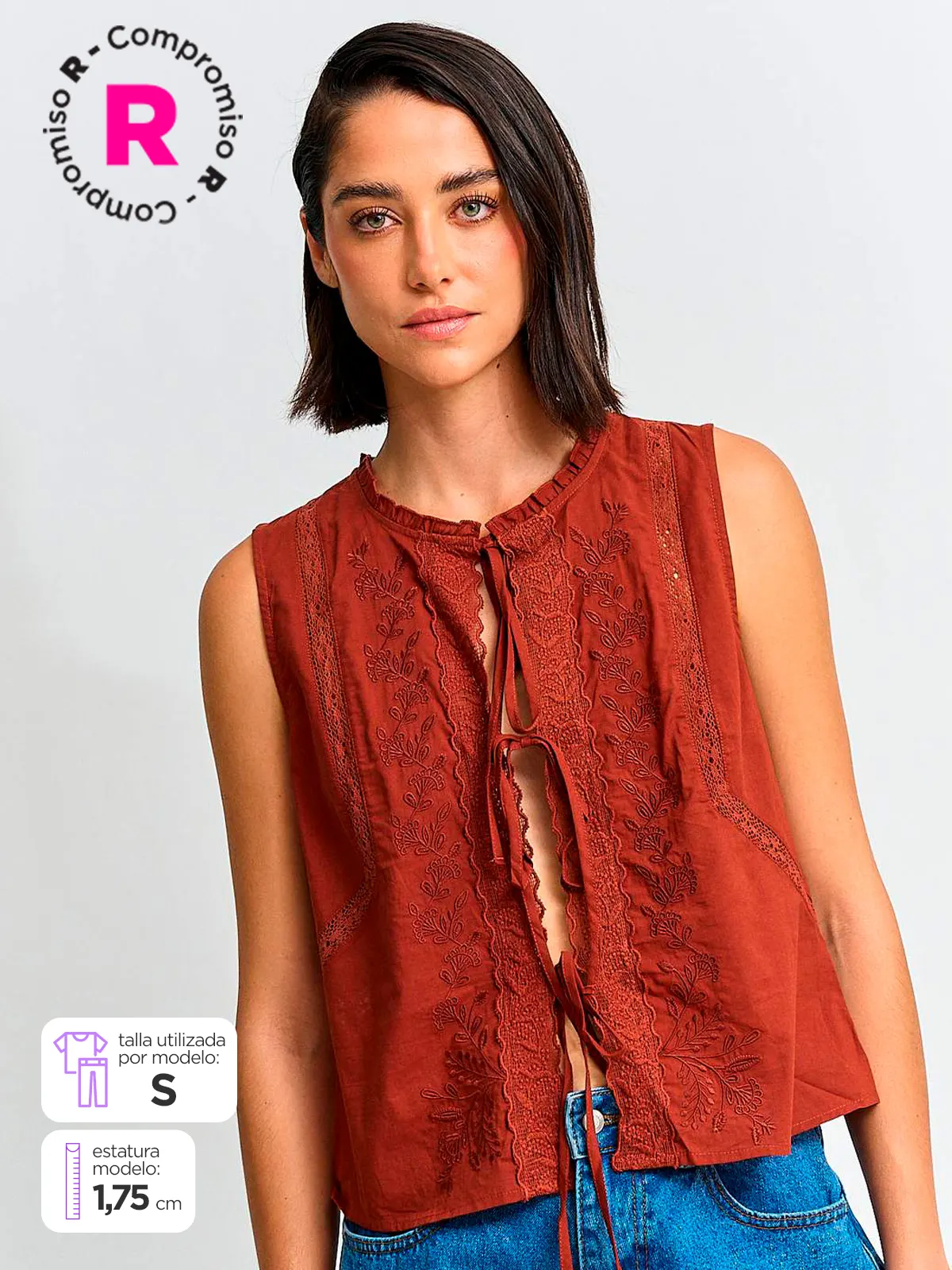 BLUSA MUJER MARQUIS ALGODÓN BRODERIE - 1