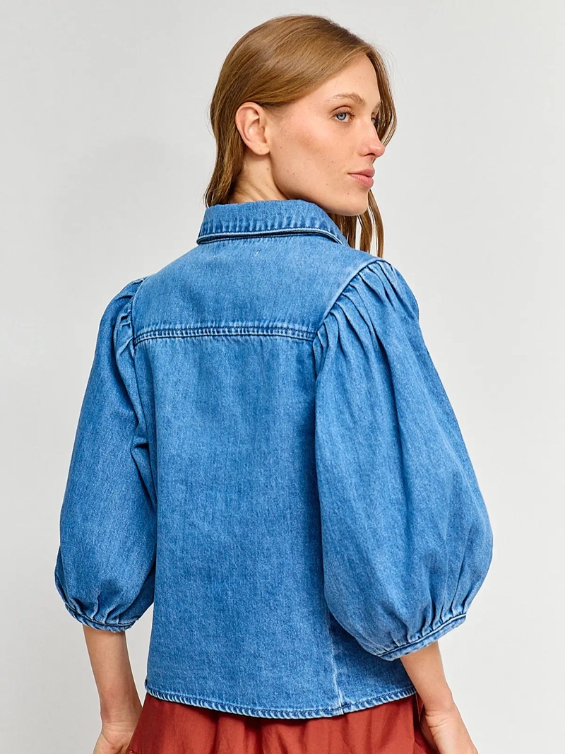 BLUSA MUJER MARQUIS ALGODÓN DENIM - 2