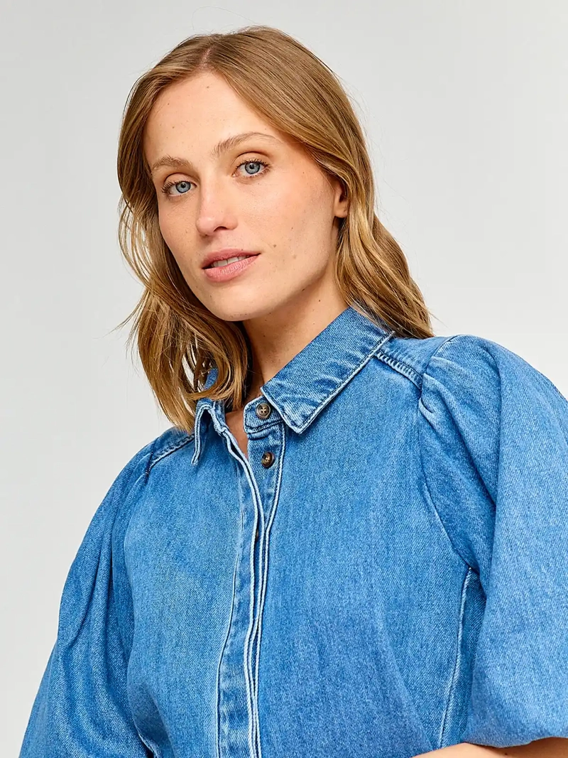 BLUSA MUJER MARQUIS ALGODÓN DENIM - 3