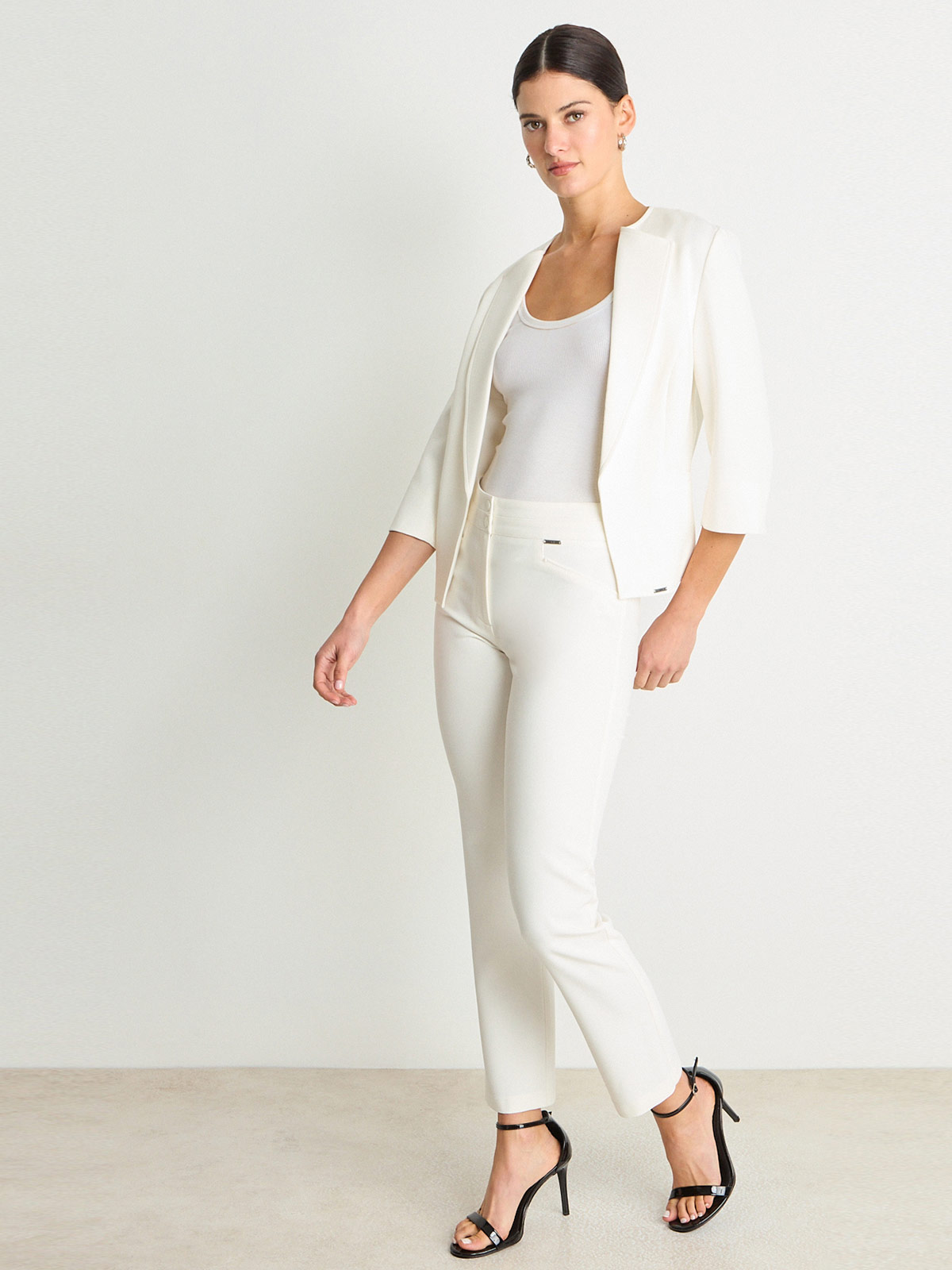 PANTALÓN MUJER ASH LISO PRETINA DOBLE - 5