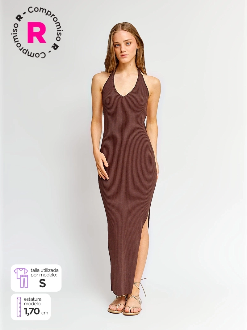 VESTIDO MUJER INDEX LARGO TEJIDO - 1
