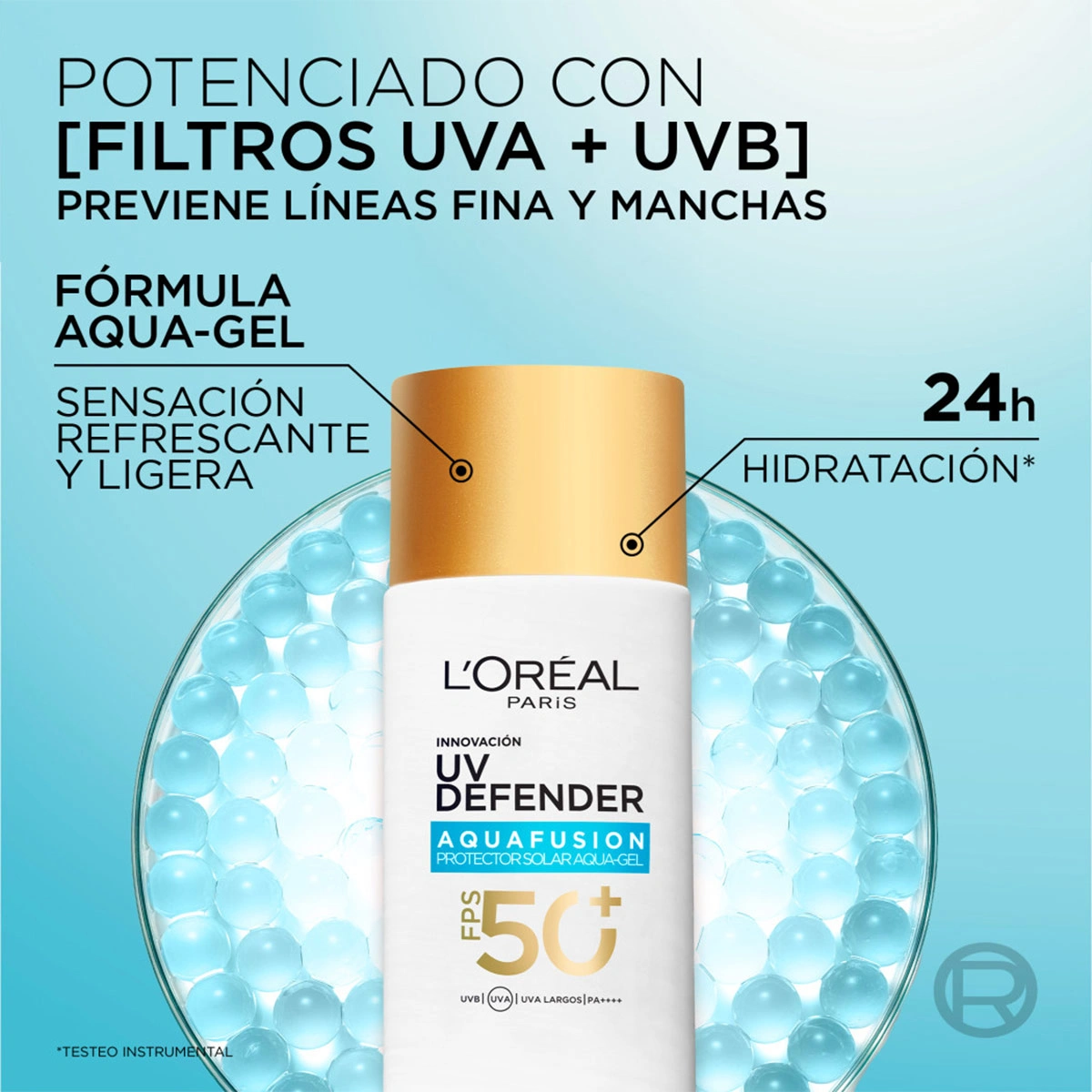 PROTECTOR SOLAR LOREAL UV DEFENDER AQUAFUSION SPF50 50 ML - 4