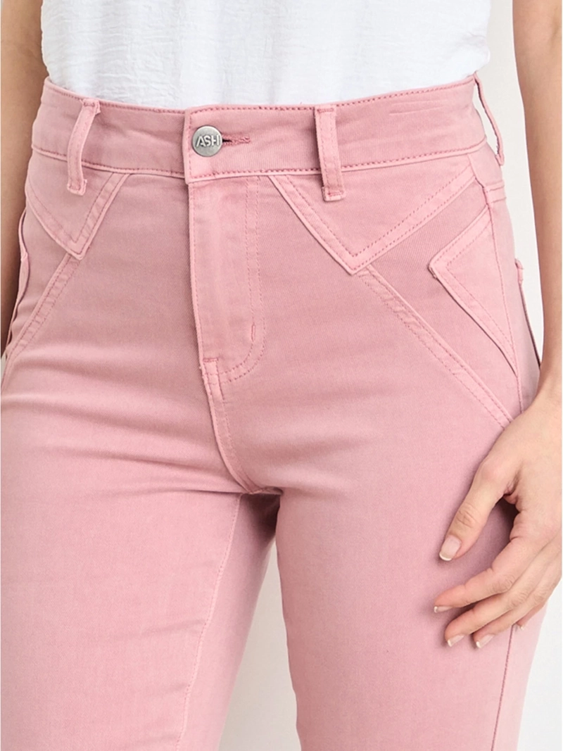 JEANS MUJER ASH SKINNY ALGODÓN CORTES - 5