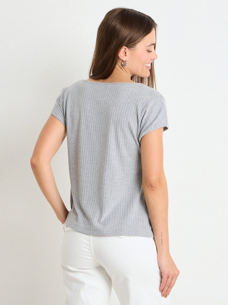 POLERA MUJER ASH CUELLO REDONDO MANGA CORTA - 2