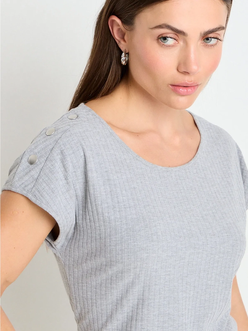 POLERA MUJER ASH CUELLO REDONDO MANGA CORTA - 3