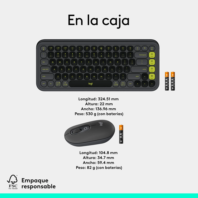 TECLADO INALÁMBRICO LOGITECH POP ICON + MOUSE - 11