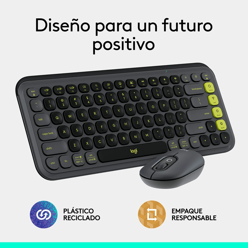 TECLADO INALÁMBRICO LOGITECH POP ICON + MOUSE - 12