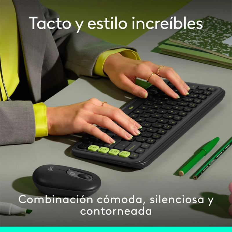 TECLADO INALÁMBRICO LOGITECH POP ICON + MOUSE - 4