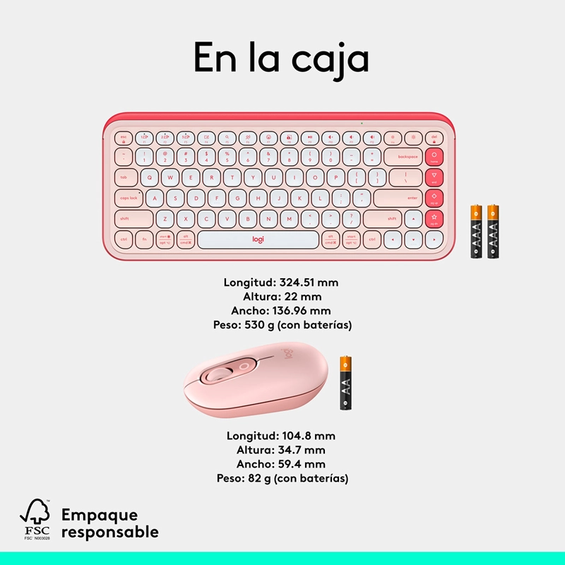 TECLADO INALÁMBRICO LOGITECH POP ICON + MOUSE - 11
