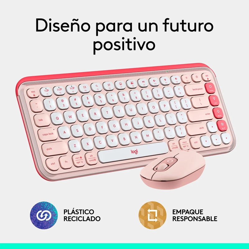 TECLADO INALÁMBRICO LOGITECH POP ICON + MOUSE - 12