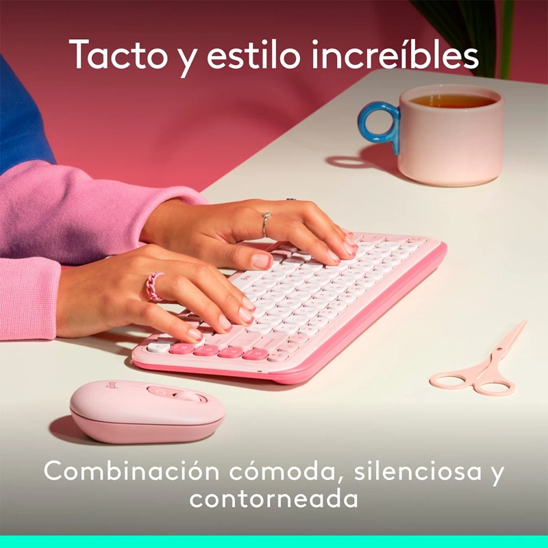 TECLADO INALÁMBRICO LOGITECH POP ICON + MOUSE - 4