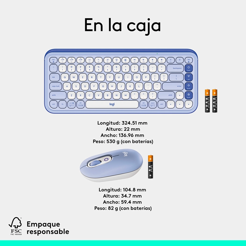 TECLADO INALÁMBRICO LOGITECH POP ICON + MOUSE - 11
