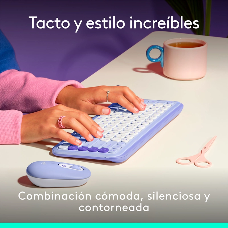 TECLADO INALÁMBRICO LOGITECH POP ICON + MOUSE - 4