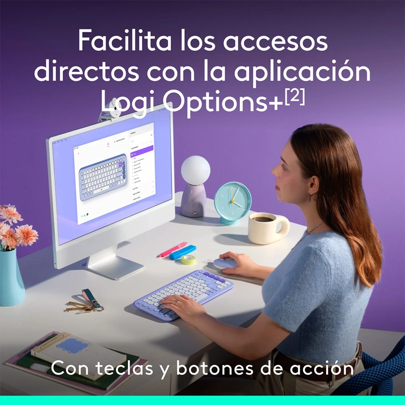 TECLADO INALÁMBRICO LOGITECH POP ICON + MOUSE - 5