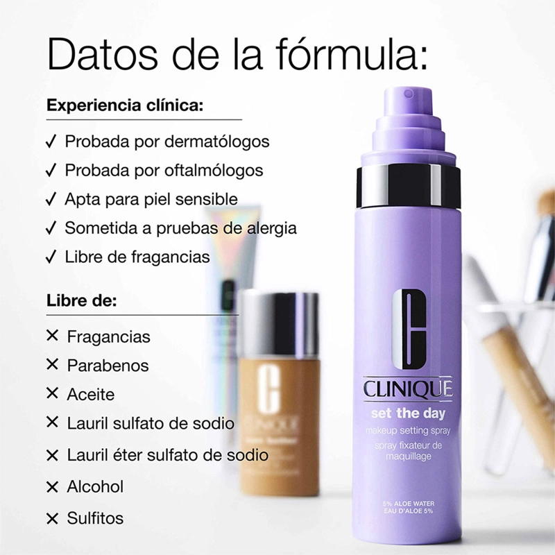 FIJADOR DE MAQUILLAJE CLINIQUE SET THE DAY MAKEUP SETTING SPRAY 100 ML - 5