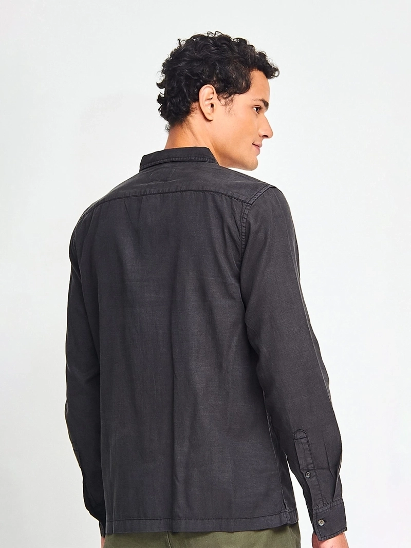 CAMISA HOMBRE BARBADOS MANGA LARGA LISA - 2