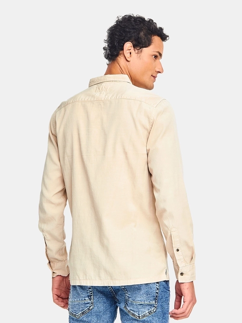 CAMISA HOMBRE BARBADOS MANGA LARGA LISA - 2