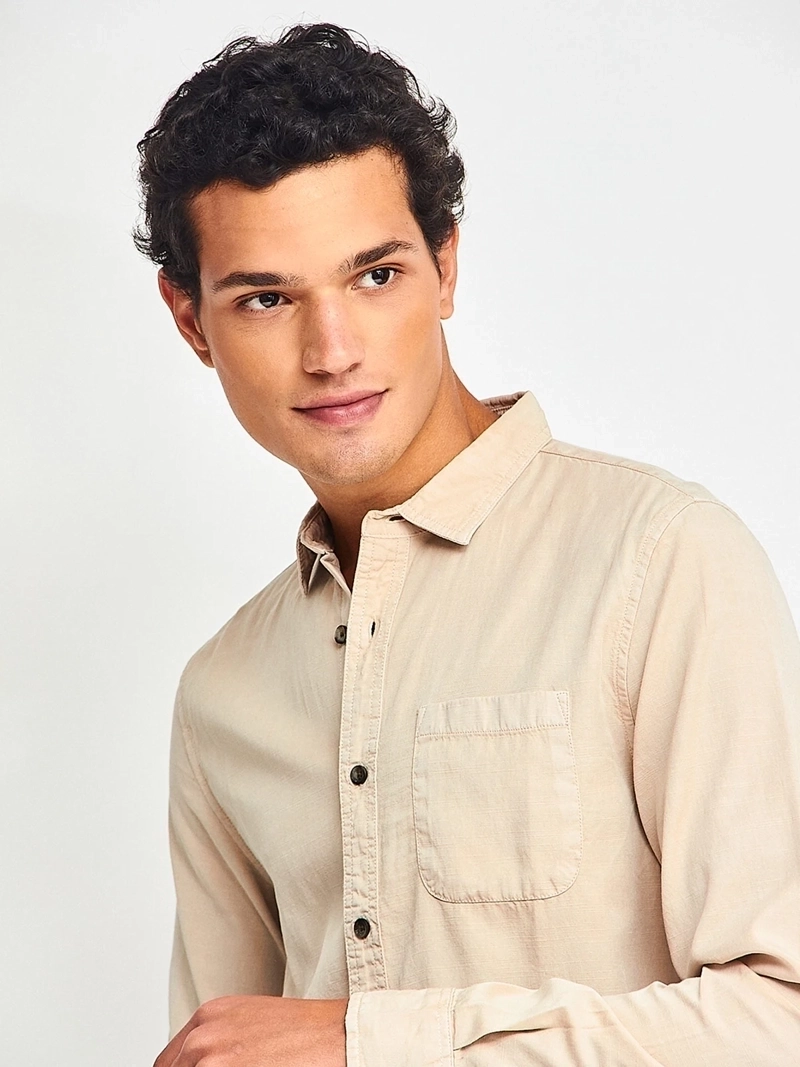 CAMISA HOMBRE BARBADOS MANGA LARGA LISA - 3