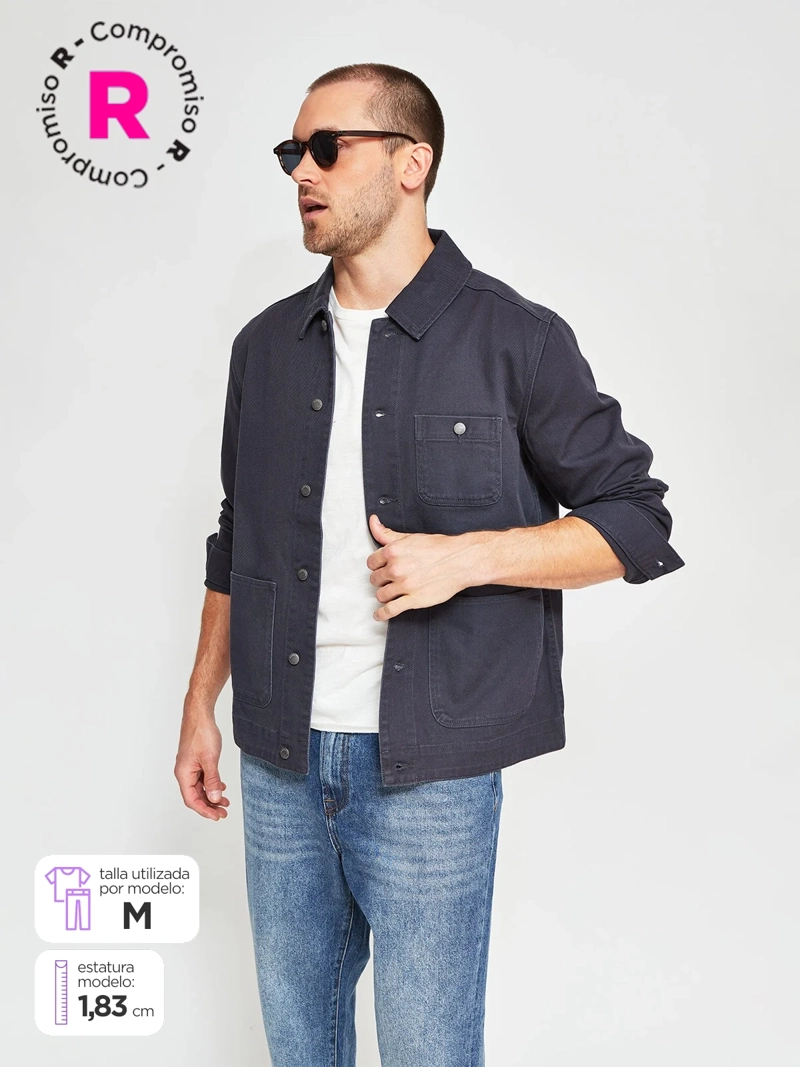 CHAQUETA HOMBRE BARBADOS ALGODÓN LARGA - 1