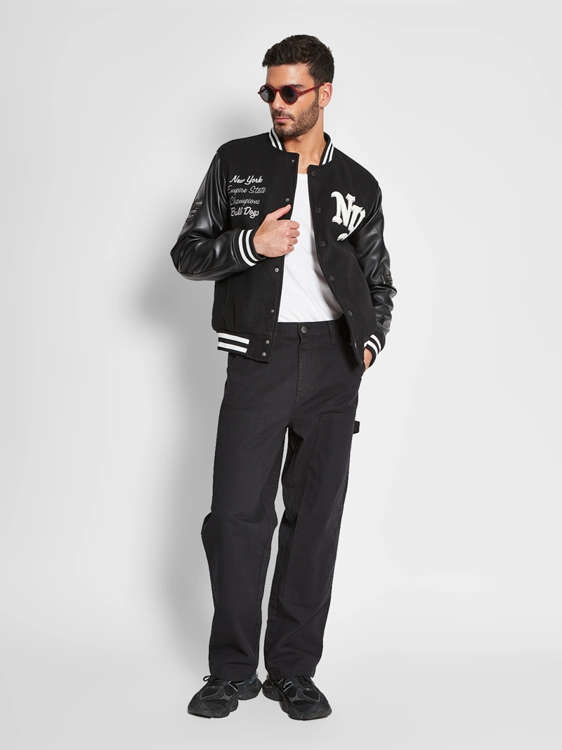 CHAQUETA HOMBRE AEROPOSTALE MANGAS CUERO - 4