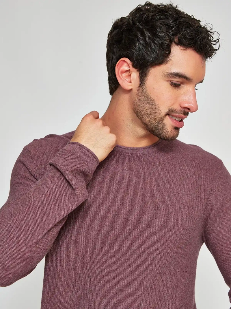 SWEATER HOMBRE BARBADOS ALGODÓN CUELLO REDONDO BÁSICO - 3
