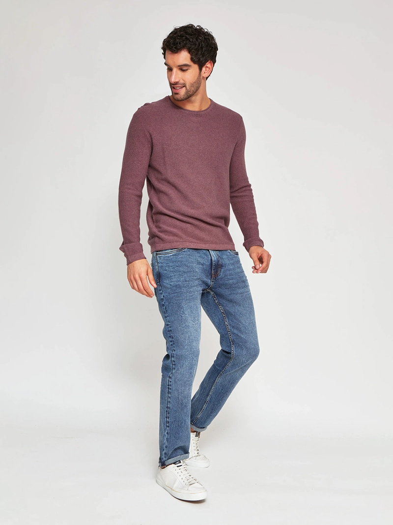 SWEATER HOMBRE BARBADOS ALGODÓN CUELLO REDONDO BÁSICO - 4