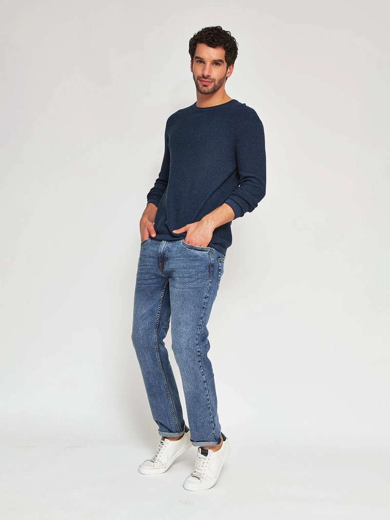 SWEATER HOMBRE BARBADOS ALGODÓN CUELLO REDONDO BÁSICO - 4