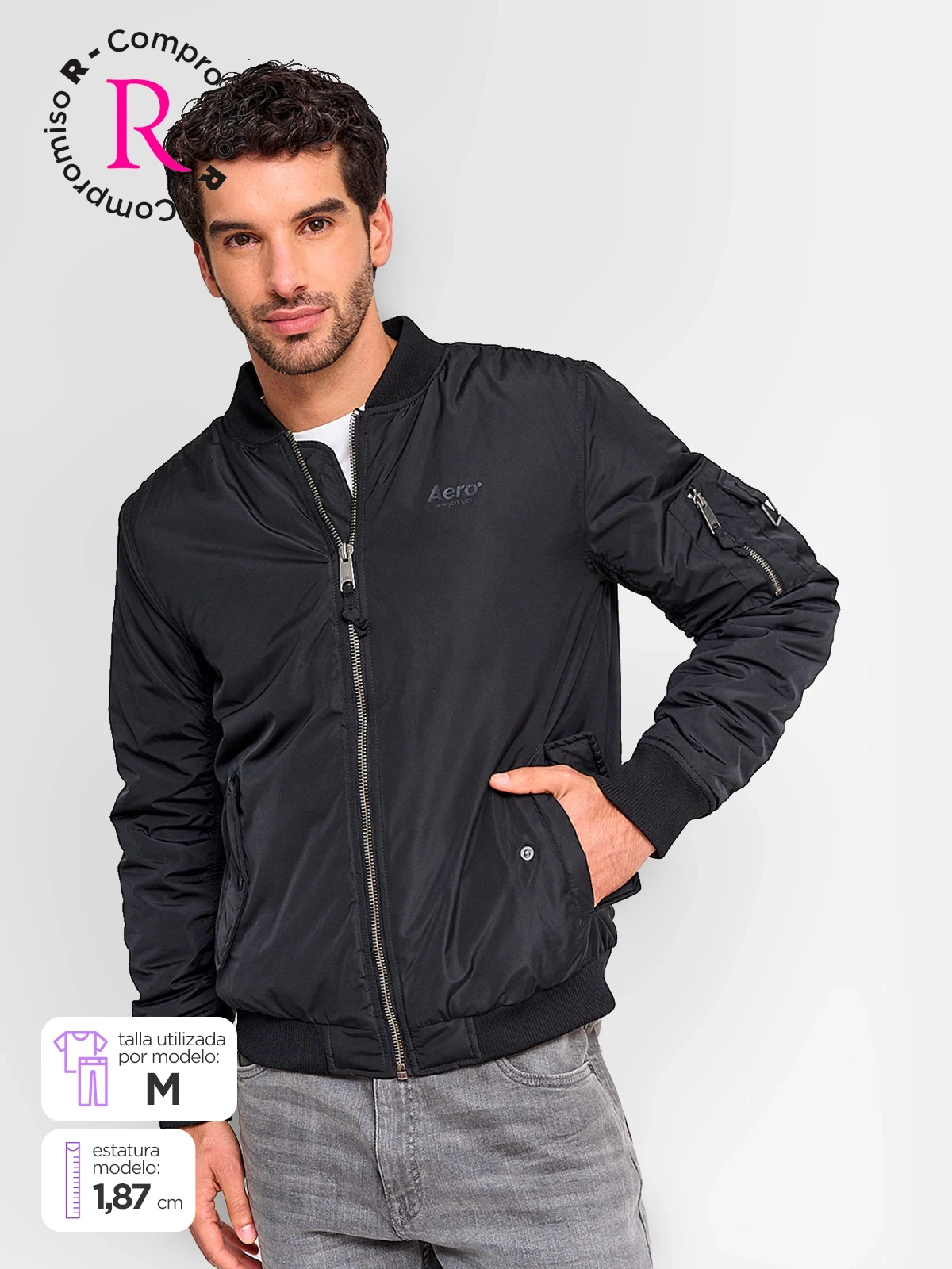 CHAQUETA HOMBRE AEROPOSTALE BOMBER - 1