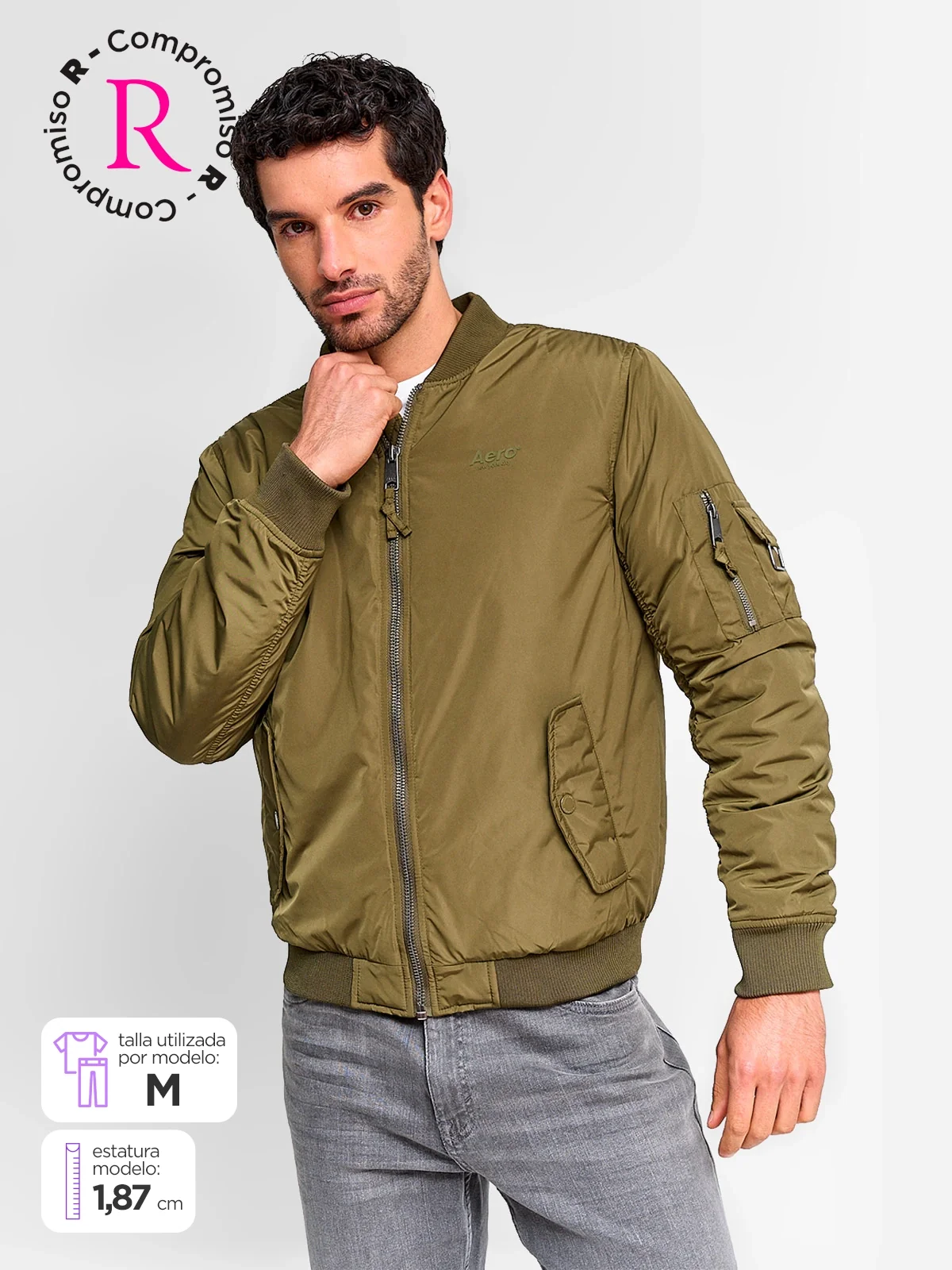CHAQUETA HOMBRE AEROPOSTALE BOMBER - 1