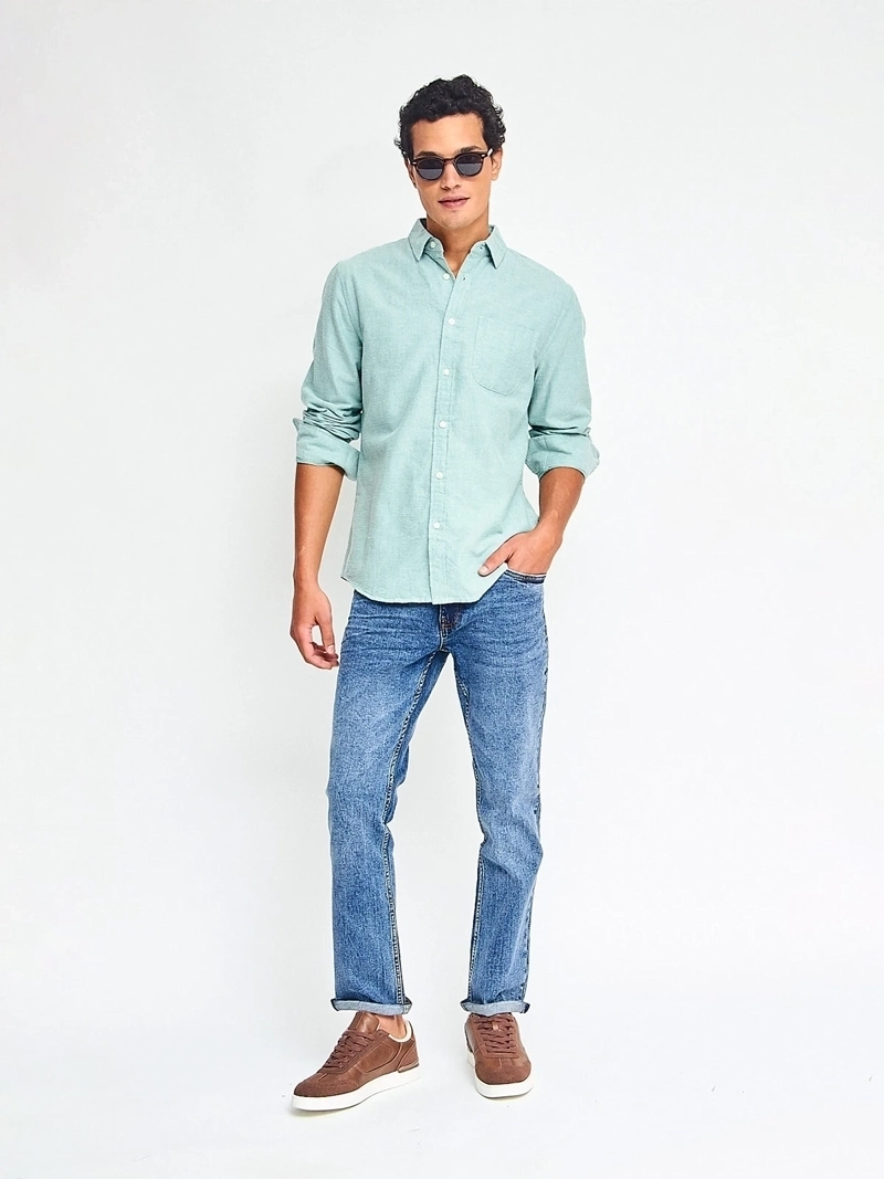 CAMISA HOMBRE AEROPOSTALE ALGODÓN MANGA LARGA - 4