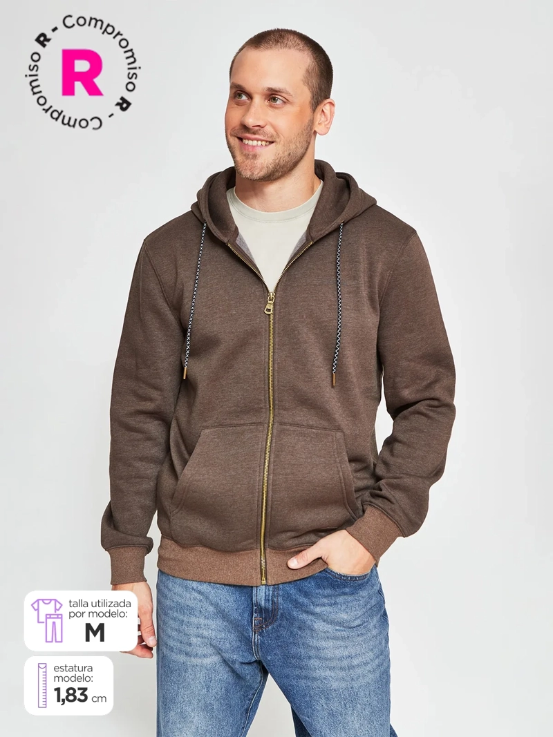 POLERÓN HOMBRE CLOUDBREAK ALGODÓN BÁSICO FULL ZIPPER