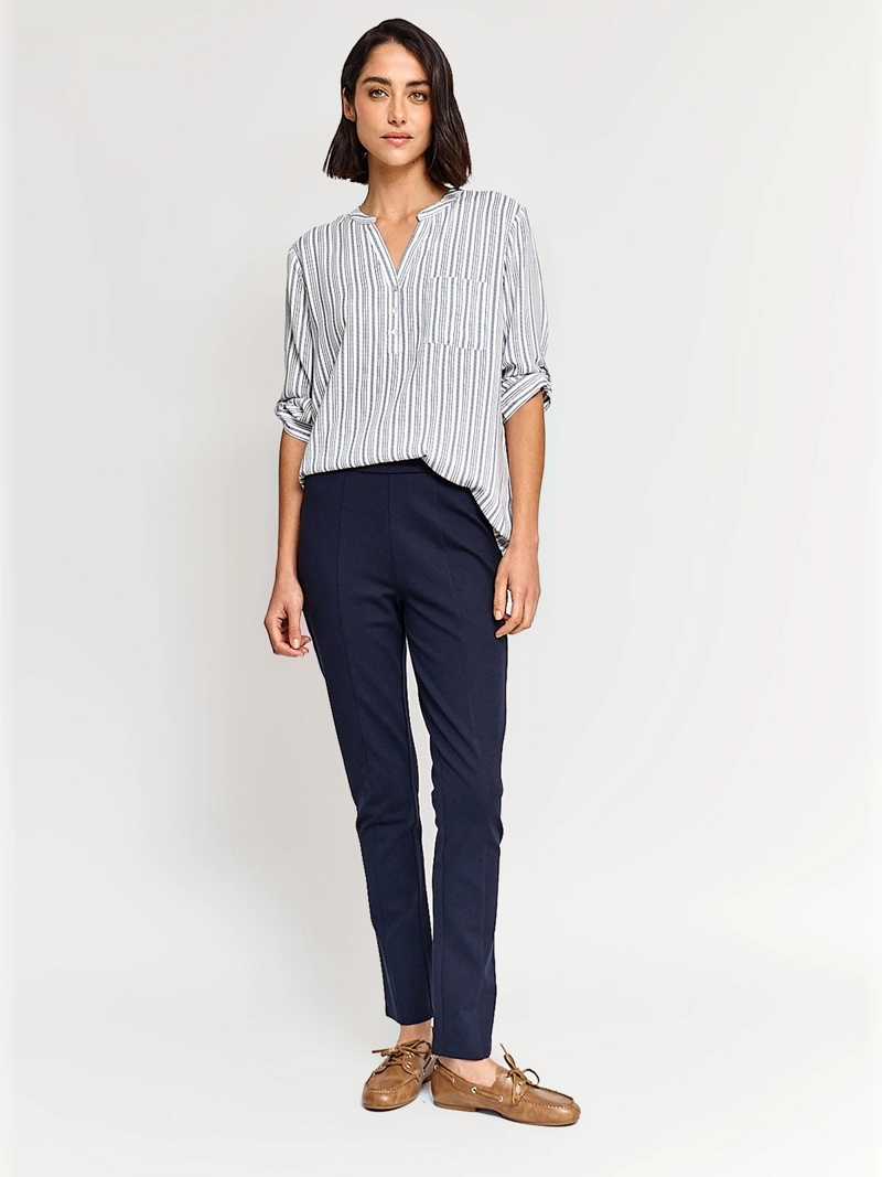 BLUSA MUJER AZIZ CUELLO MAO MANGA 3/4 - 4
