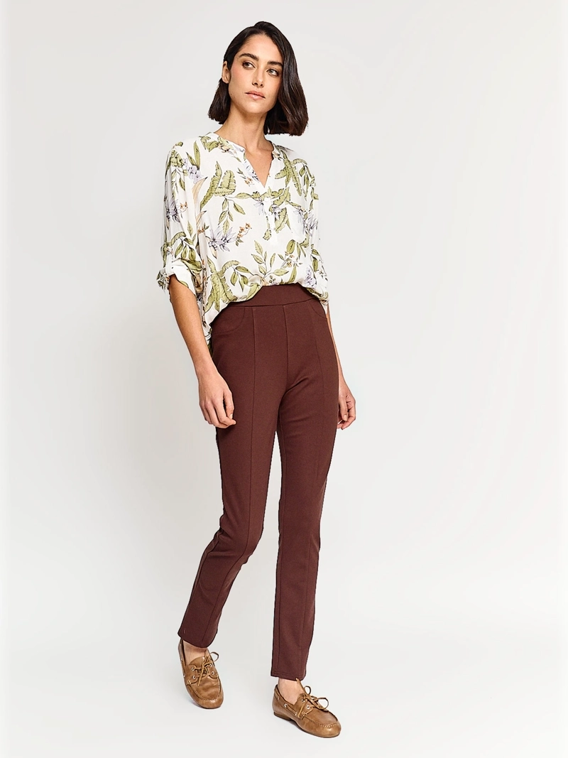 BLUSA MUJER AZIZ CUELLO MAO MANGA 3/4 - 4