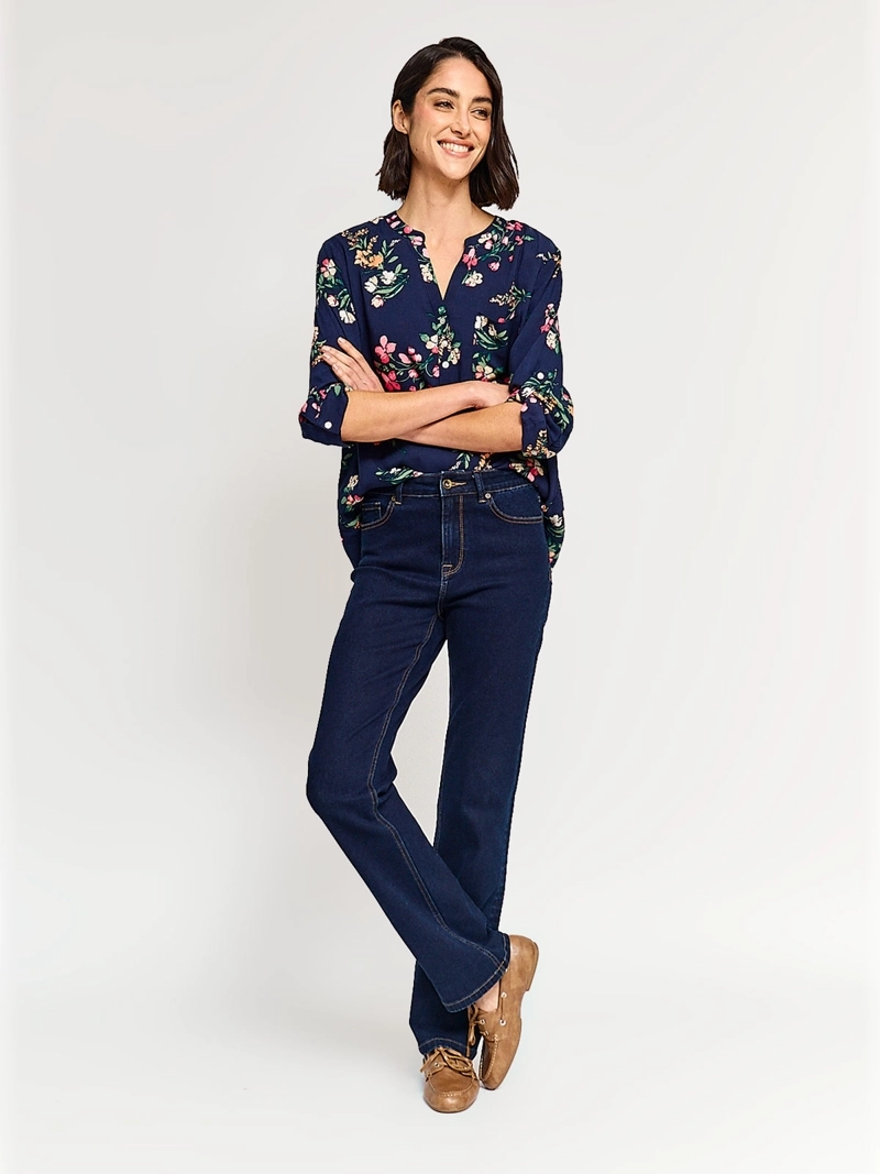 BLUSA MUJER AZIZ CUELLO MAO MANGA 3/4 - 4