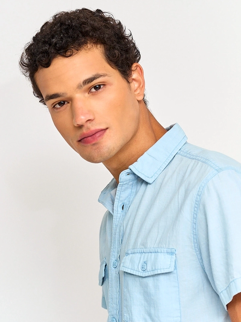 CAMISA HOMBRE ROBERT LEWIS ALGODÓN MANGA CORTA - 3