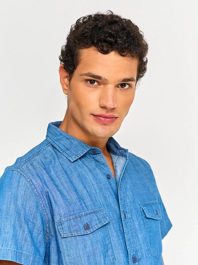 CAMISA HOMBRE ROBERT LEWIS ALGODÓN MANGA CORTA - 3